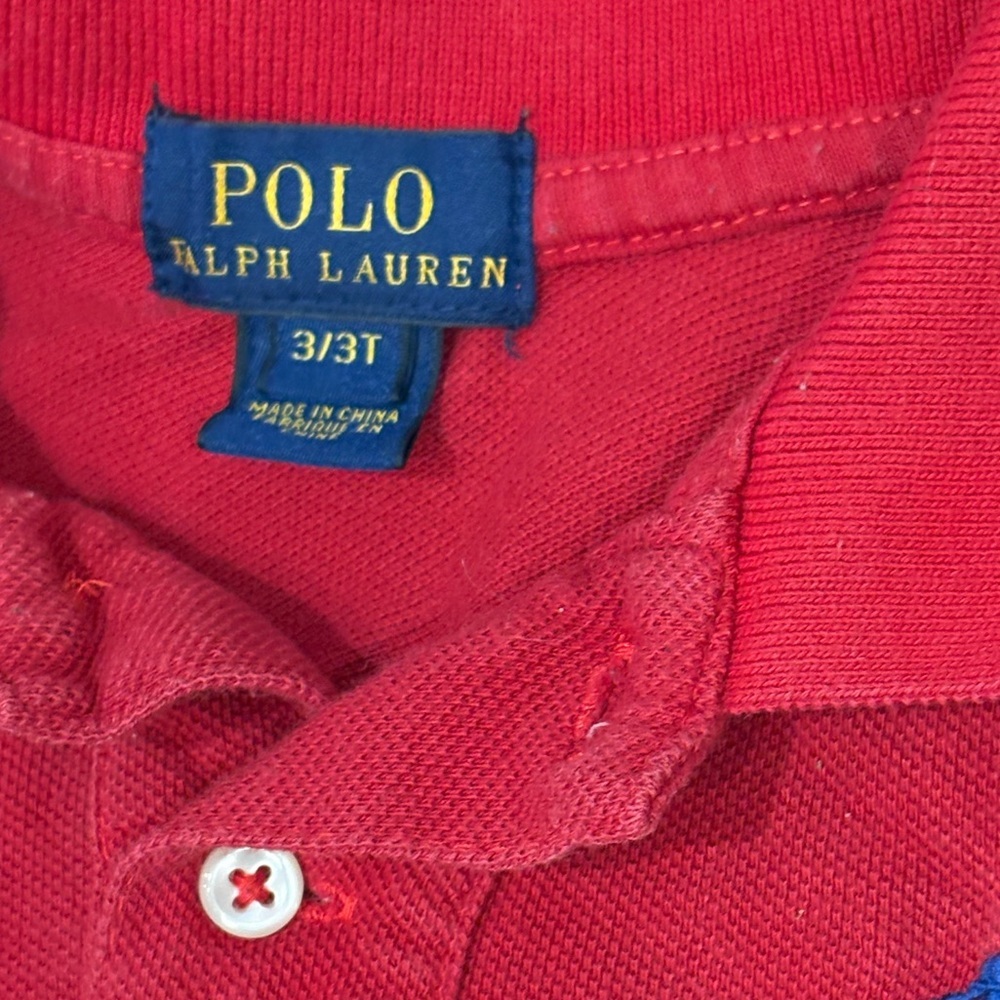 Polo by Ralph Lauren Kids Red and Blue Polo Shirt - Picture 2 of 2